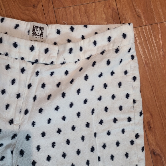 Anne Klein unlined linen cotton cropped pant - Picture 3 of 5